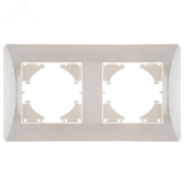 Рамка Ugra 2-местная, жемчуг