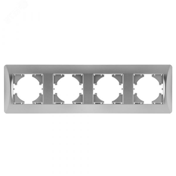 Рамка 4-местная Ugra, серебро