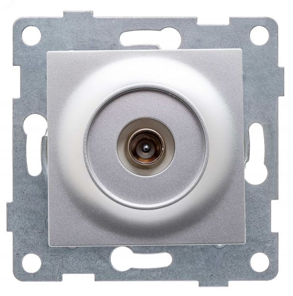 Розетка антенная Ugra, механизм, одинарный, серебро