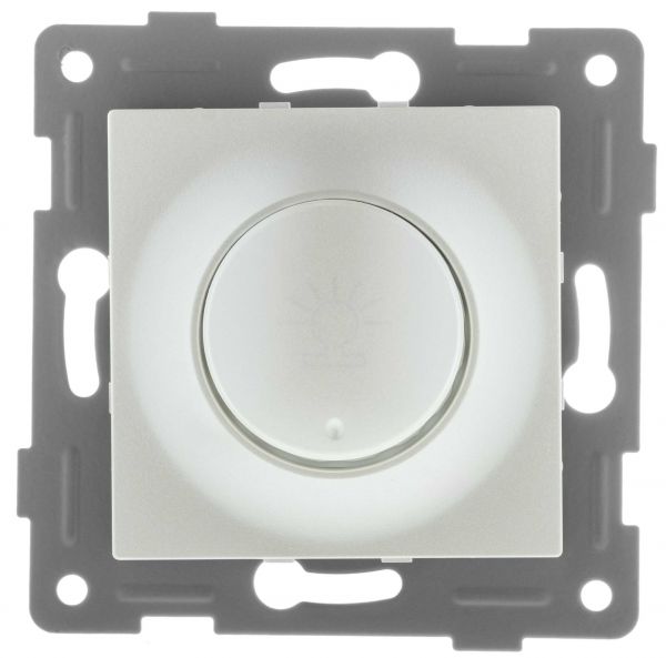 Диммер Ugra, 500 W, механизм, с накладкой и воротком, жемчуг