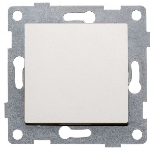 Выключатель 2-х полюсный одноклавишный Ugra, механизм, 10А, 250В, жемчуг