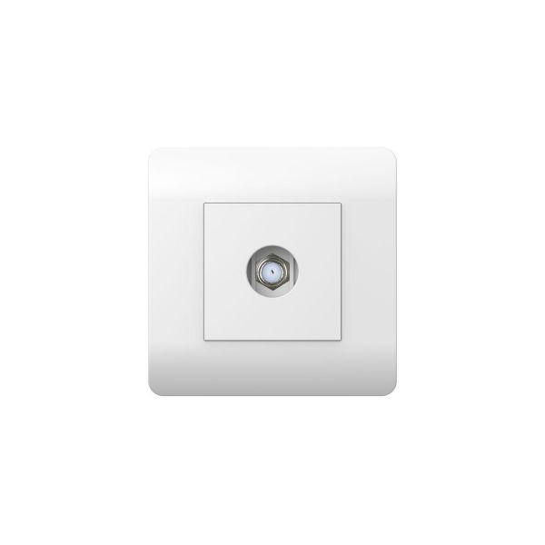 Розетка антенная одиночная SAT коннектор (NEW3-E), белый