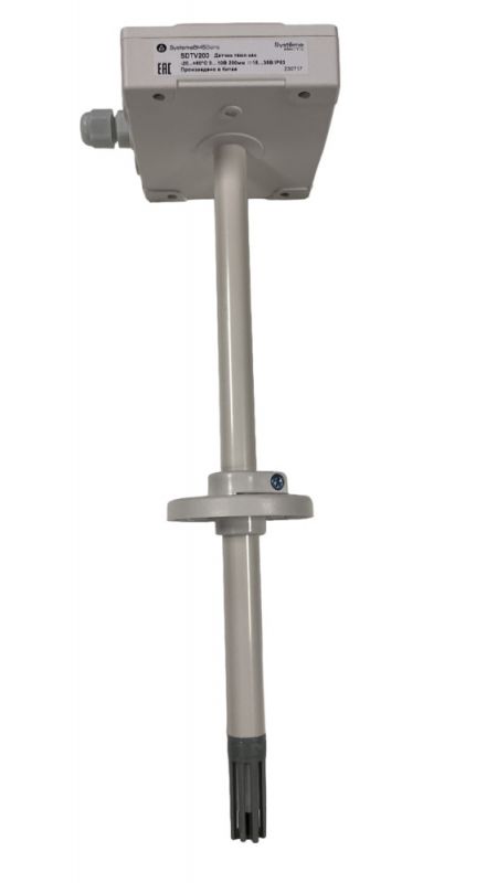 Датчик температуры канальный, 0...+50 град 0...10В 283мм(40...265мм ) =15...35В