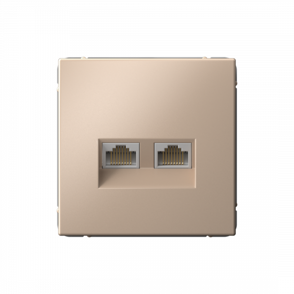 ARTGALLERY РОЗЕТКА двойная компьютерная RJ45+RJ45, кат. 5е, механизм, ПЕСОЧНЫЙ