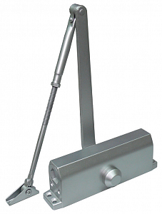 Доводчик двери c тягой EN 4, 60 - 85 кг, 1100 мм, двухскоростной, SL - алюм