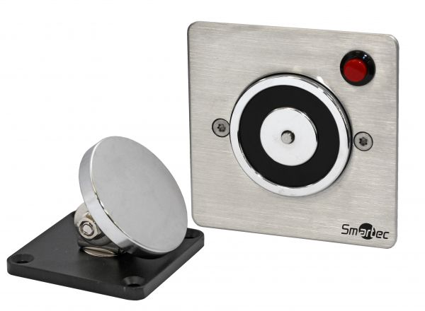 Фиксактор дверей электромагнитный, 12 VDC / 180мА или 24VDC / 70мА, усилие 50 кг, размеры: 88х88х27 мм