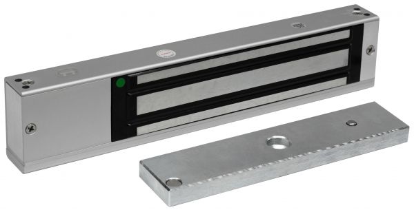 Замок электромагнитный, внутреннее исполнение, СИД, датчик положения двери.