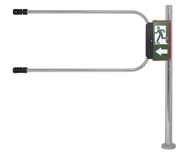 Калитка аварийного выхода с электромагнитом, хромированная