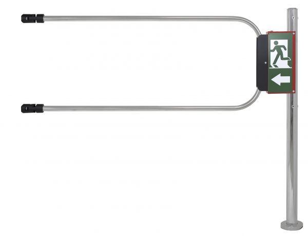 Калитка аварийного выхода с электромагнитом, хромированная.