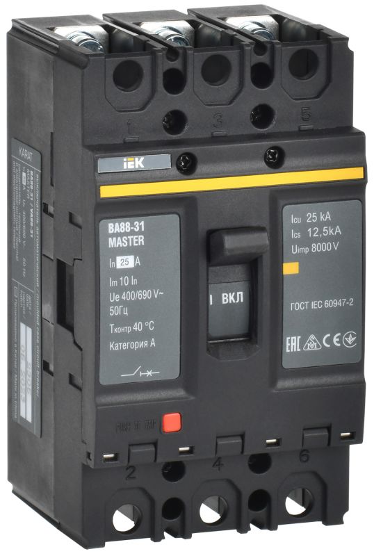 Выключатель автоматический ВА88-31 3Р 25А 25кА MASTER