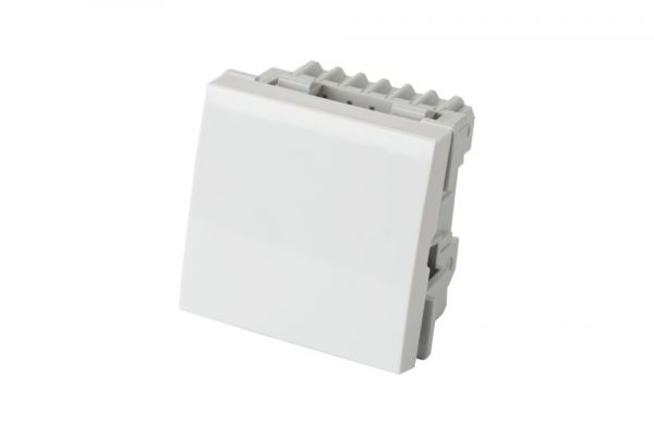 Выключатель кнопочный одноклавишный 45 х 45 хм 10 A – 250 В, белый