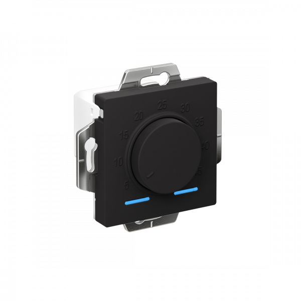 ATLASDESIGN ТЕРМОСТАТ электрон. теплого пола с датчиком, 10A, механизм, КАРБОН