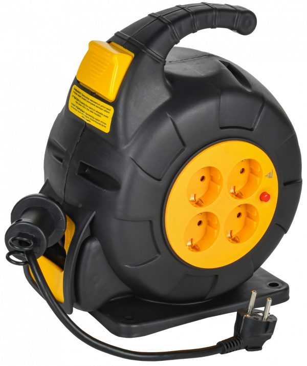 Катушка TWIST УК10 4мест. 2P+PE/10м 3х1,5мм2 с автосмоткой