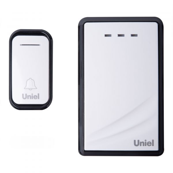 Звонок беспроводной радиус действия 150 м,  белый с черным  UDB-017W-R1T1-38S-150M-WH/BL