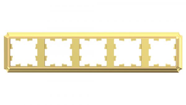 ATLASDESIGN ANTIQUE 5-постовая рамка,             универсальная 3ОЛОТО