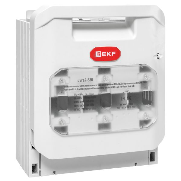 УВРЭ v2 630А с доп контактом (NO+NC) откидного типа под предохранители ППН (габ 3)