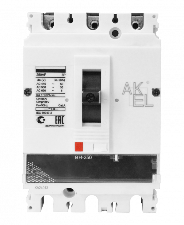 Выключатель нагрузки в литом корпусе ВА55-37 203ВН250-С-PRO 3P/250A/ВН/37кА