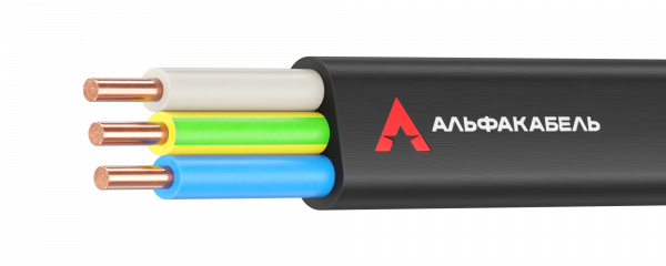 Кабель силовой ВВГнг(А)-LS 3х4-0.660  плоский одн опроволочный    ТРТС
