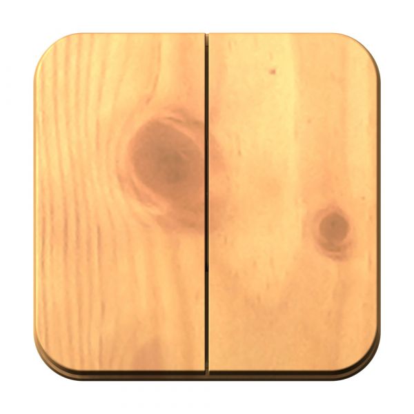 BLANCA  двухклавишный выключатель наружный  (cх.5), 10A, 250B, ясень