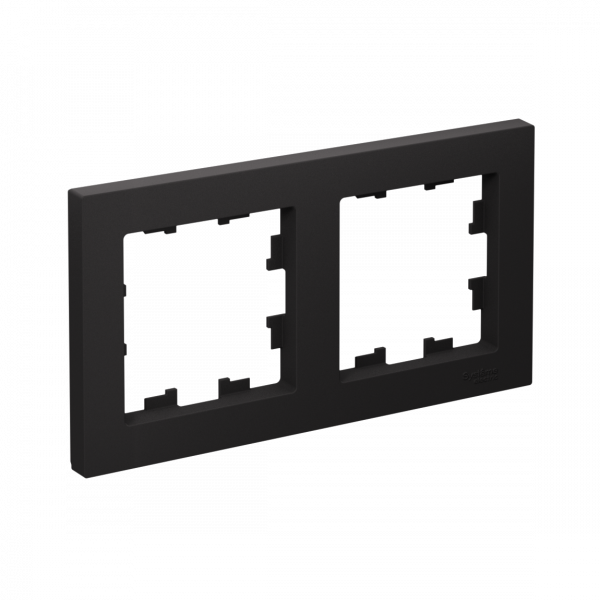 Рамка двухпостовая ATLASDESIGN универсальная карбон