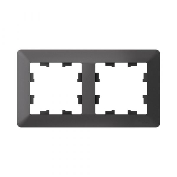 ATLASDESIGN AIR 2-постовая РАМКА, БАЗАЛЬТ/дымчатый черный