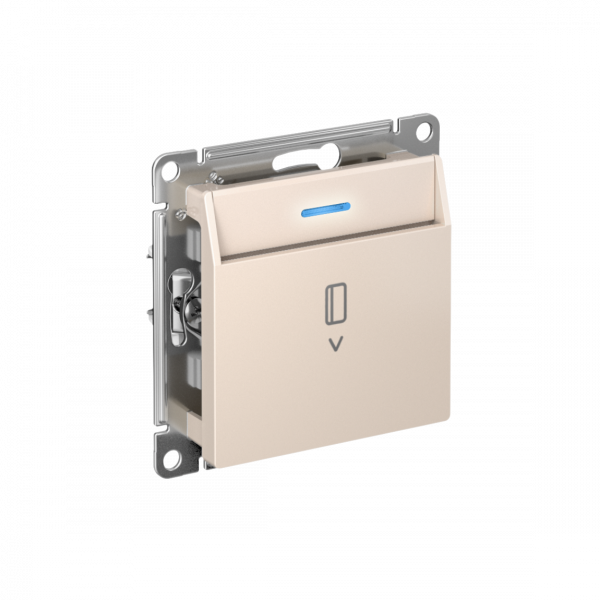 Выключатель карточный, мех, БЕЖЕВЫЙ