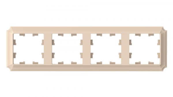 ATLASDESIGN ANTIQUE 4-постовая рамка, универсальная, ПЕСОЧНЫЙ