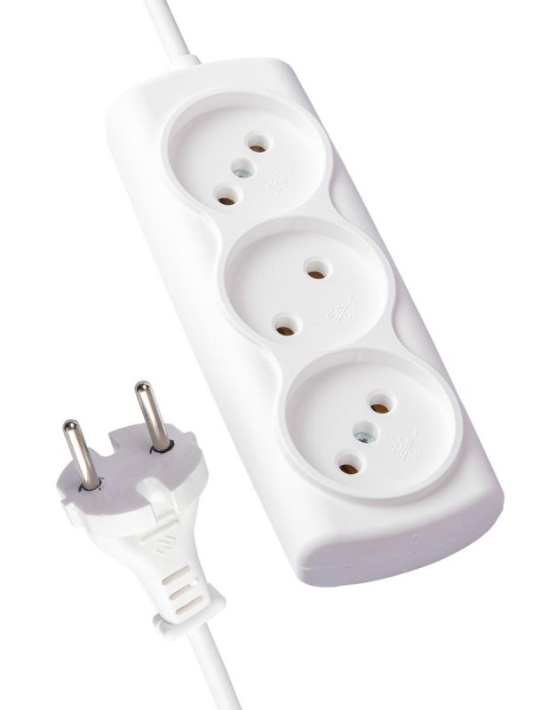 Удлинитель бытовой 10м 3 гнезда ПВС 2*0,75 мм 6А Россия Р16-010