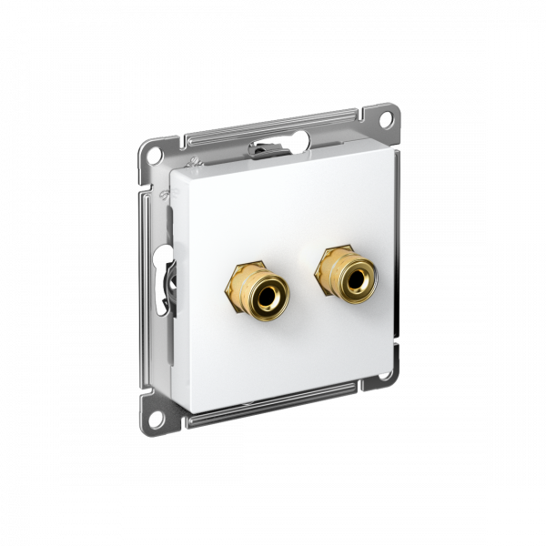 Аудиорозетка ATLASDESIGN двухместная белый