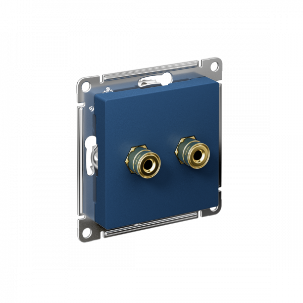 ATLASDESIGN АУДИОРОЗЕТКА двойная, АКВАМАРИН