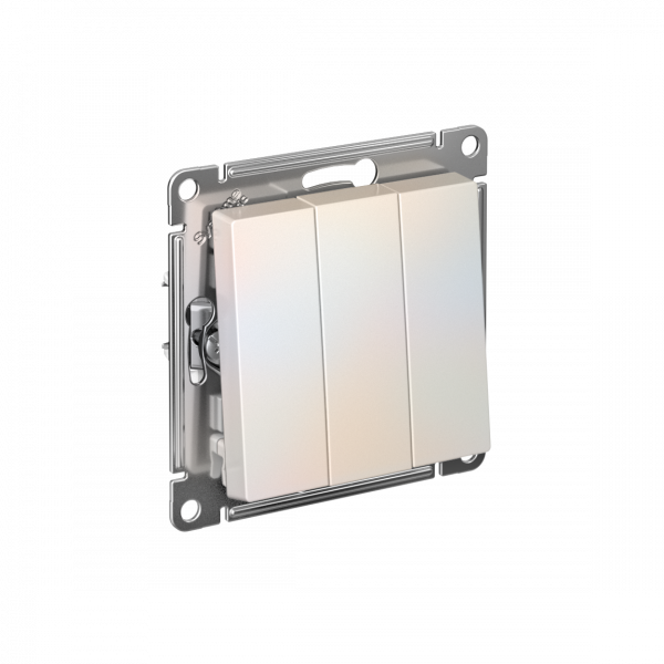 Выключатель трехклавишный ATLASDESIGN схема 1+1+1 10АХ механизм жемчуг