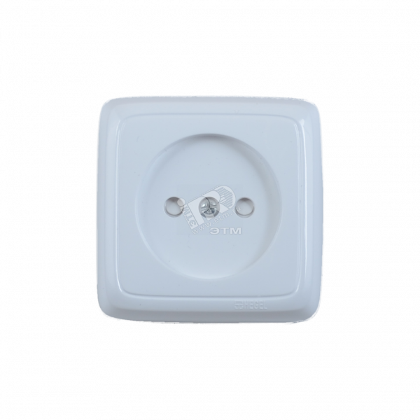 Розетка наружная со шторками белая