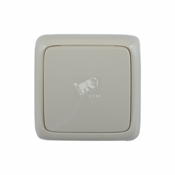 Переключатель одноклавишный наружный с изоляционной пластиной слоновая кость 10А