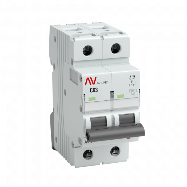 Выключатель автоматический AV-6 2P 25A (B) 6kA AVERES