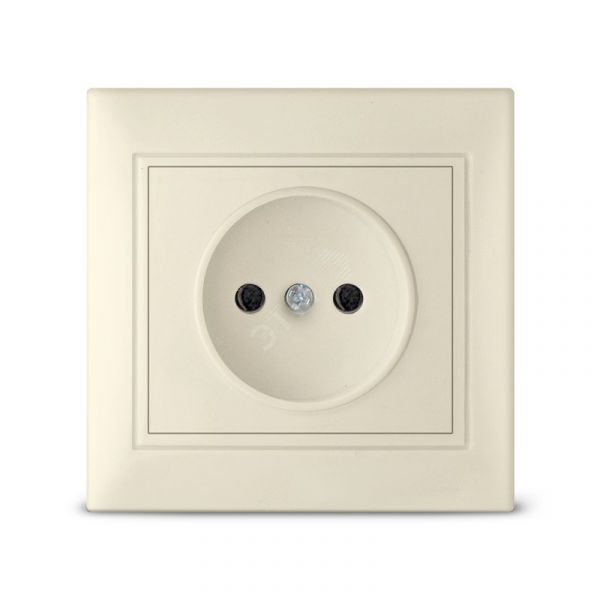 Розетка Севиль без заземления слоновая кость (ivory)