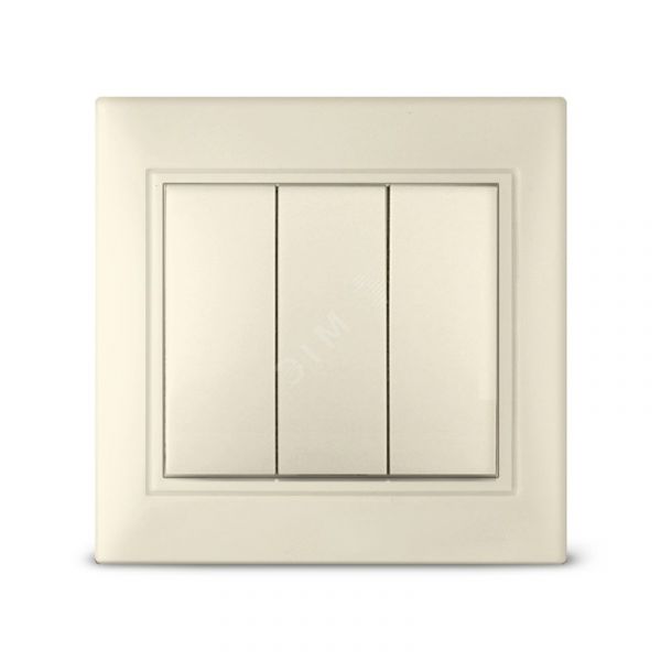 Севиль Выключатель трехклавишный слоновая кость (ivory)