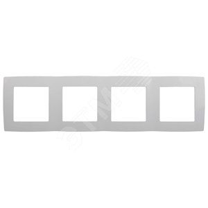 Рамка для розеток и выключателей 4 поста белый пластик ЭРА 12 12-5004-01