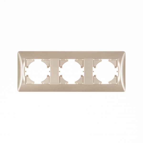 Рамка 3-местная Ugra, шампань