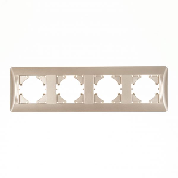 Рамка 4-местная Ugra, шампань