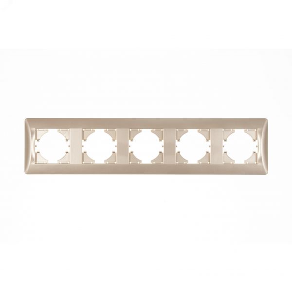 Рамка 5-местная Ugra, шампань