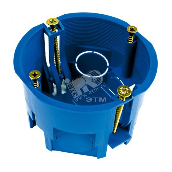 Подрозетник для полых стен 68х45, IP 30, синий