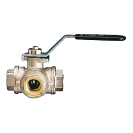 Кран шаровой Rubinetterie Bresciane COMBI-SFER со стальной рукояткой , резьба вн/вн, 3/4", Т-образный