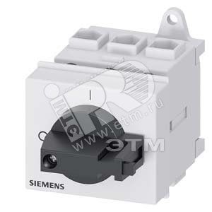 MAIN CONTROL SWITCH 3-ПОЛЮСА IU=25, P/AC-23A AT 400V=9,5KW BASE MOUNTING MOUNTING RAIL/TWO-HOLE MOUNTING KNOB BLACK