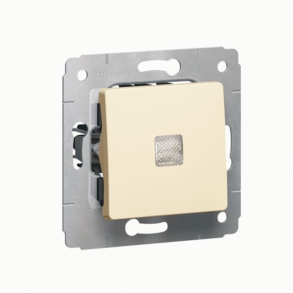 Cariva Переключатель на два направления с подсветкой слоновая кость