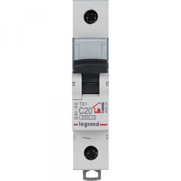 Выключатель автоматический однополюсный 20А C TX3 6кА