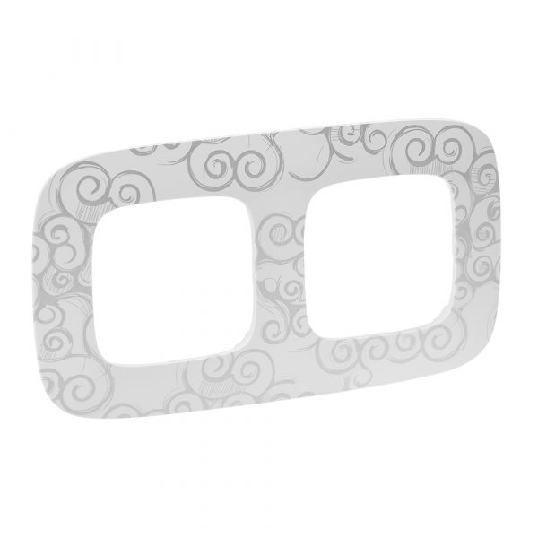 Valena ALLURE Рамка 2 поста Нарцисс хром универсальная