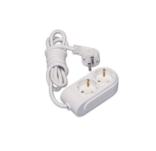 УДЛИНИТЕЛЬ НОВОГО ПОКОЛЕНИЯ 2 ГНЕЗДА С ЗАЩИТОЙ ОТ ДЕТЕЙ С/З 3 M C МОНТАЖНЫМ АППАРАТОМ