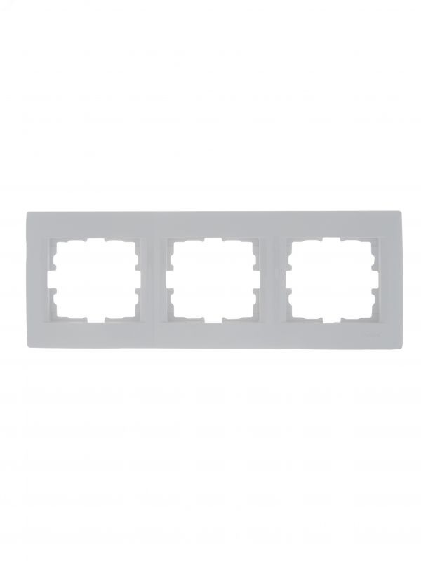 KARINA Рамка 3-ая горизонтальная б/вст белая (10шт/120шт)