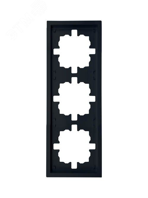 ZIMA Рамка 3-ая универсальная, черный бархат Lezard 704-4200-148