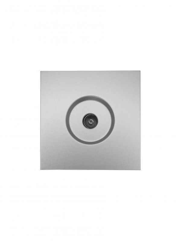 ZIMA Розетка ТВ проходная, механизм, серый матовый Lezard 704-7488-129